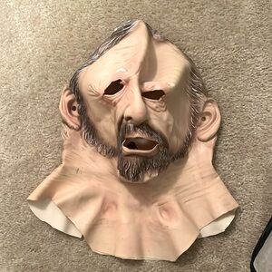 Halloween Mask: Old Man Latex Wrinkled Face